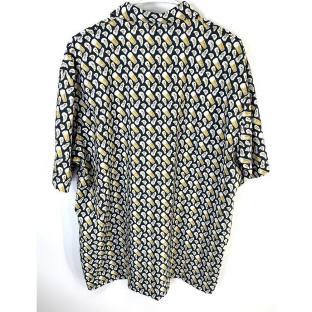 Dri Livin’ Performance Men’s Button Front Shirt XL Beer Oysters Short Sleeve - Picture 4 of 8